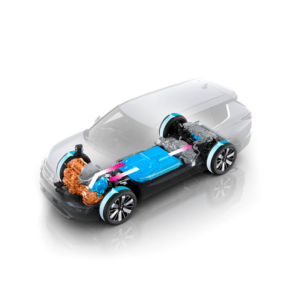 Diagram of plug in hybrid talking to petrol engine. hybrid vs electric