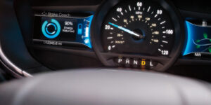 Regenerative Brakes charging shown on the dash. Charging Hybrid vehicles and hybrid vs electric